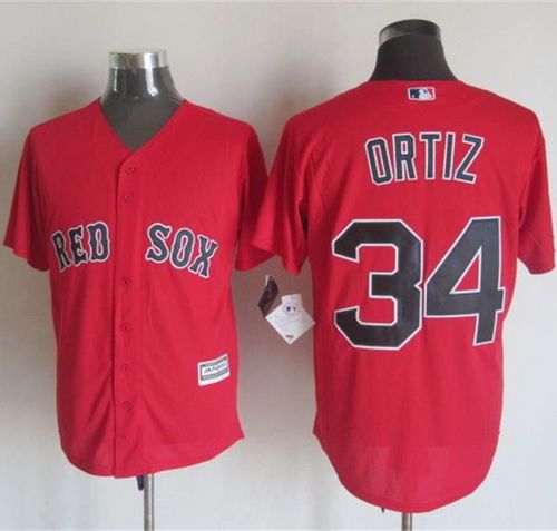 Red sox #34 David Ortiz Red New Cool Base Stitched MLB Jersey - Click Image to Close